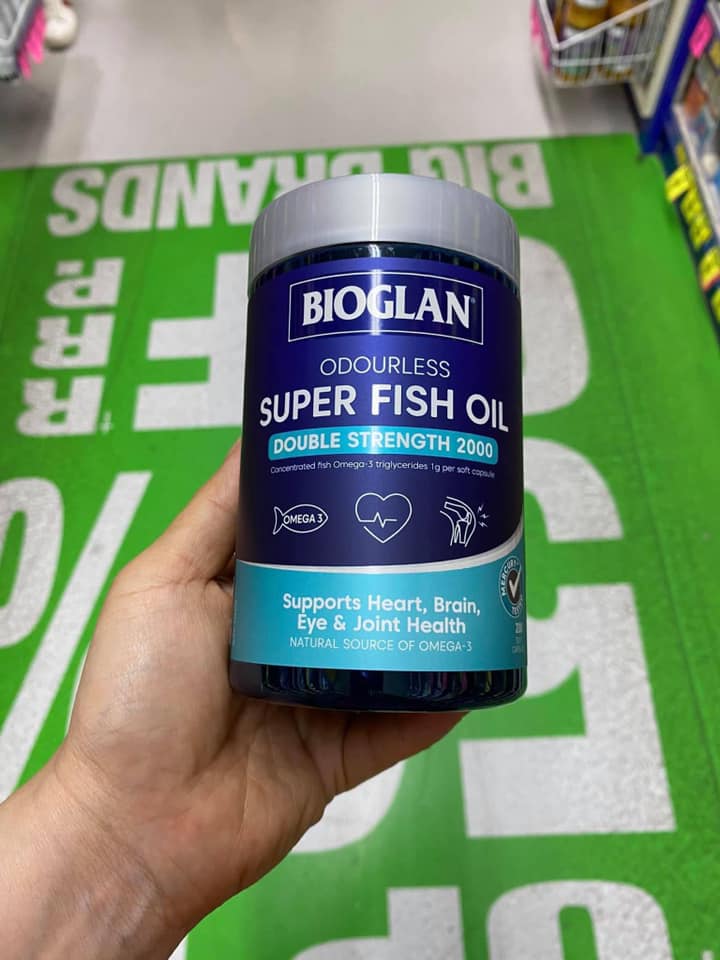 Dầu cá Bioglan Odourless Super Fish Oil Double Strength 200 viên