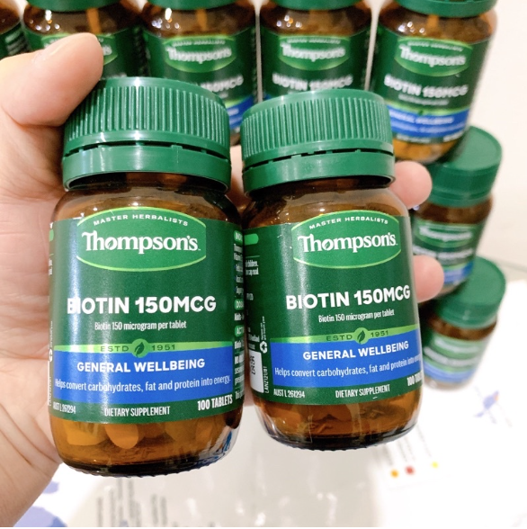 Viên Uống Mọc Tóc - Chống Rụng Tóc - Thompson's Biotin 150mcg 100 Tablets