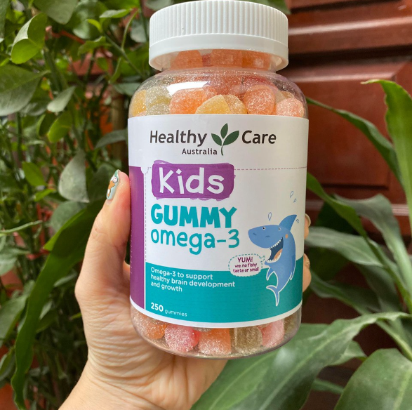 Kẹo cá bổ mắt Úc - Healthy Care Kids Gummy Omega 3 250 viên - phát triển trí não cho trẻ từ 2 tuổi