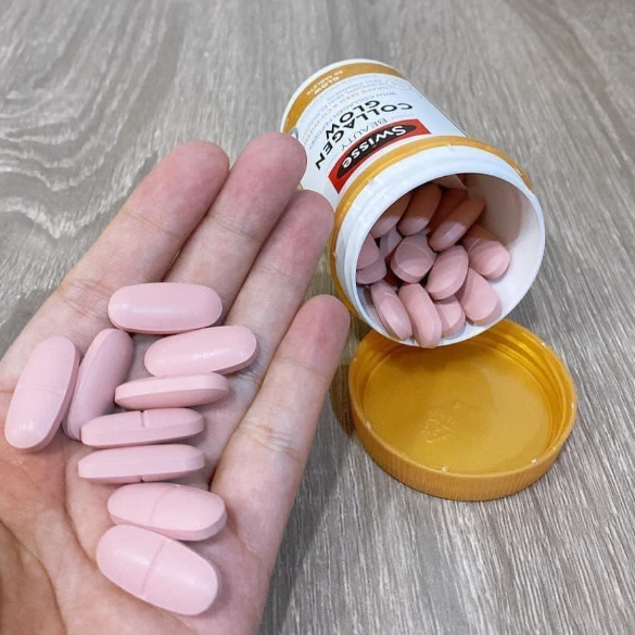 Combo Collagen thủy phân + viên uống trắng da chống nắng Swisse Úc Swisse Collagen Glow peptides + Swisse Bright Skin