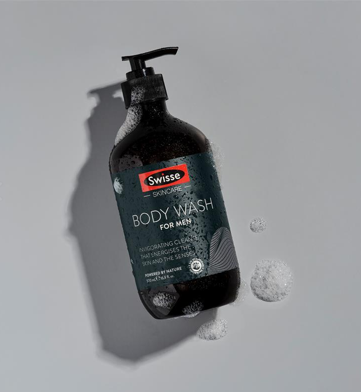 Set Dưỡng da cơ bản cho Nam Swisse Skin Care for Men gồm 4 món (sửa rửa mặt + tẩy tế bào chết + kem dưỡng ẩm +sữa tắm)