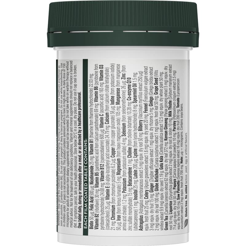 Viên uống vitamin thuần chay dành cho nam Swisse Vegan Mens Ultivite 60 Tablets