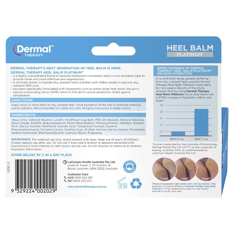 Kem Dưỡng Gót Chân Dermal Therapy Platinum 28g - Dermal Therapy Heel Balm Platinum 28g