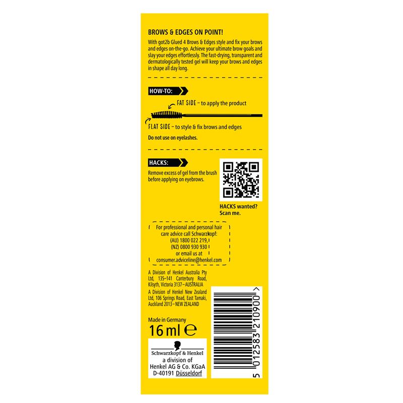 Got2b Gel Lông Mày & Mép Tóc - Got2b Glued 4 Brows & Edges - Tạo Dáng Cố Định Giữ Nếp Lông Mày