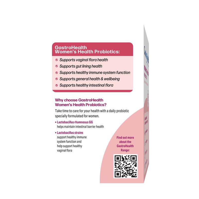 Men Vi Sinh Hỗ Trợ Hệ Tiêu Hóa & Sức Khỏe Hệ Miễn Dịch Cho Phụ Nữ 30 Viên - Gastrohealth Womens Health Probiotics 30 Capsules