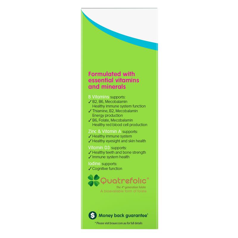 Siro Bổ Sung Vitamin Cho Bé Từ 1-3 Tuổi Brauer Kids Liquid Multivitamin for Toddlers 100ml