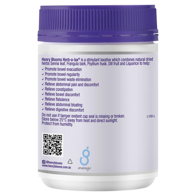 Bột Uống Thảo Mộc Henry Blooms Hỗ Trợ Kích Thích Nhuận Tràng & Hỗ Trợ Hệ Tiêu Hóa 200g -  Henry Blooms Herb-a-Lax Blended Medicinal Herbs 200g