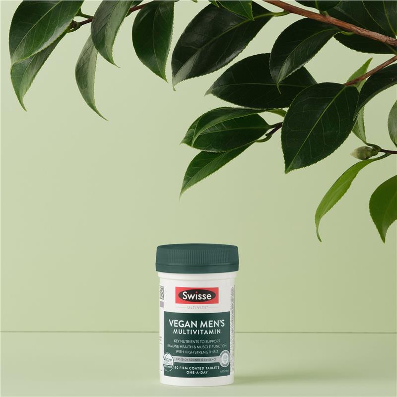Viên uống vitamin thuần chay dành cho nam Swisse Vegan Mens Ultivite 60 Tablets