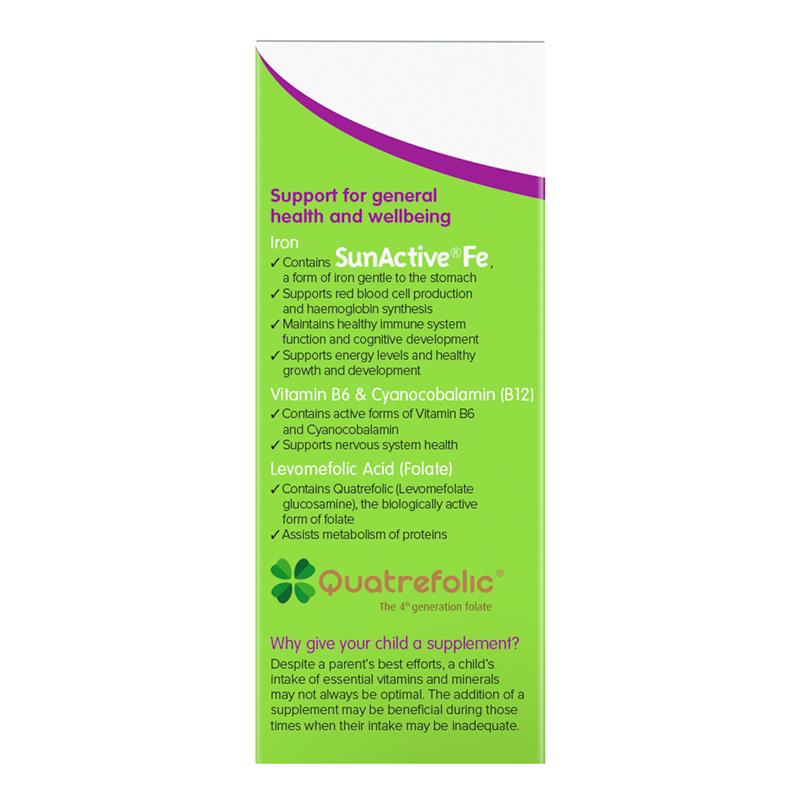 Siro BRAUER Liquid Iron with Vitamin B - Bổ sung Sắt & vitamin B cho trẻ từ 1 tuổi (200ml)