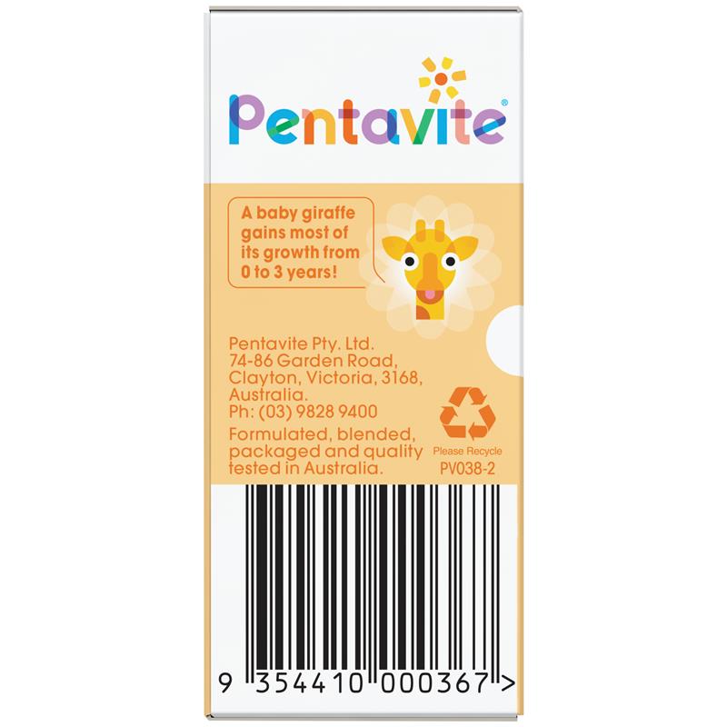 Pentavite Multivitamin Dạng Lỏng Cho Trẻ Sơ Sinh 30ml Hương Vị Nhiệt Đới (MỚI) - Pentavite Multivitamin Liquid For Infants 30ml Tropical Flavour NEW