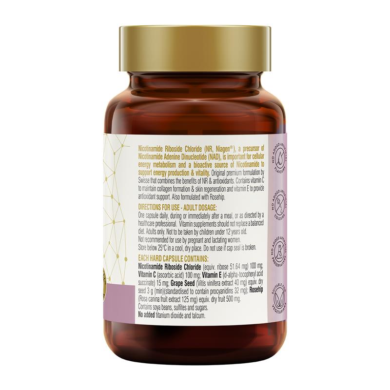 Viên Uống Đẹp Da Với NR Niagen &Vitamin C Hình Thành Collagen Tái Tạo Da - Swisse Beauty Activator 30 Viên