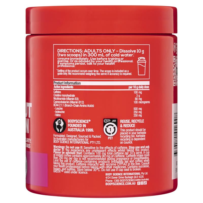 BSc K-OS Pre-Workout Hỗ Trợ Sức Đề Kháng & Tăng Năng Lượng - BSc K-OS Pre-Workout Blue Gummies/Lemon Squash/Juicy Melon/Grape 300g