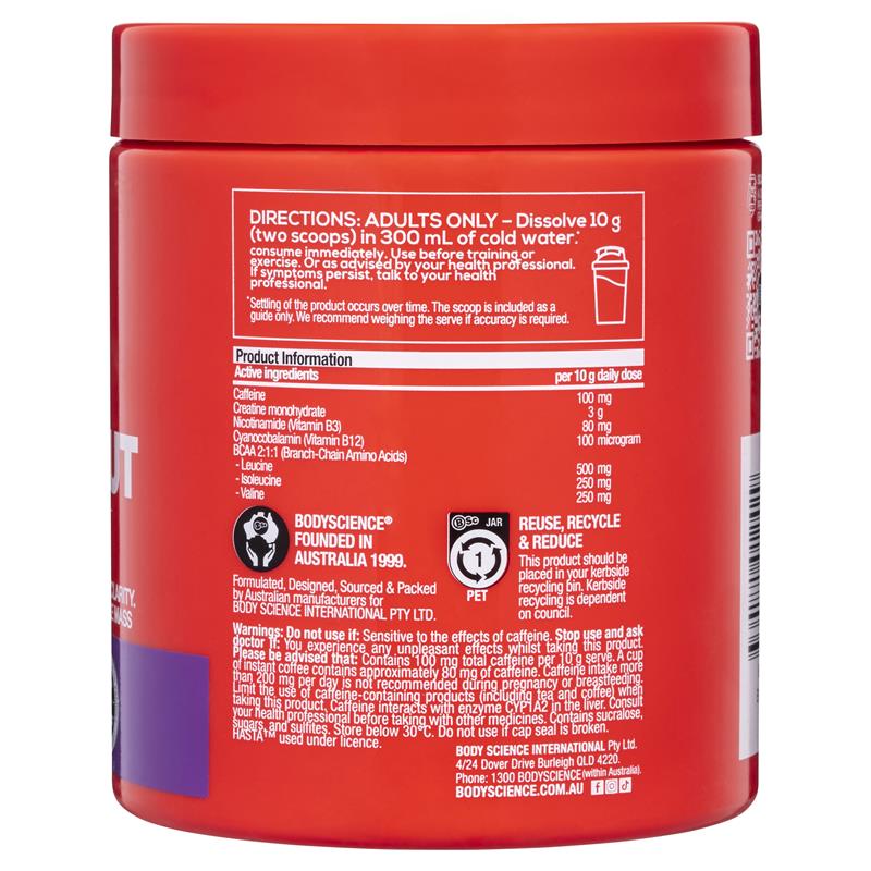 BSc K-OS Pre-Workout Hỗ Trợ Sức Đề Kháng & Tăng Năng Lượng - BSc K-OS Pre-Workout Blue Gummies/Lemon Squash/Juicy Melon/Grape 300g