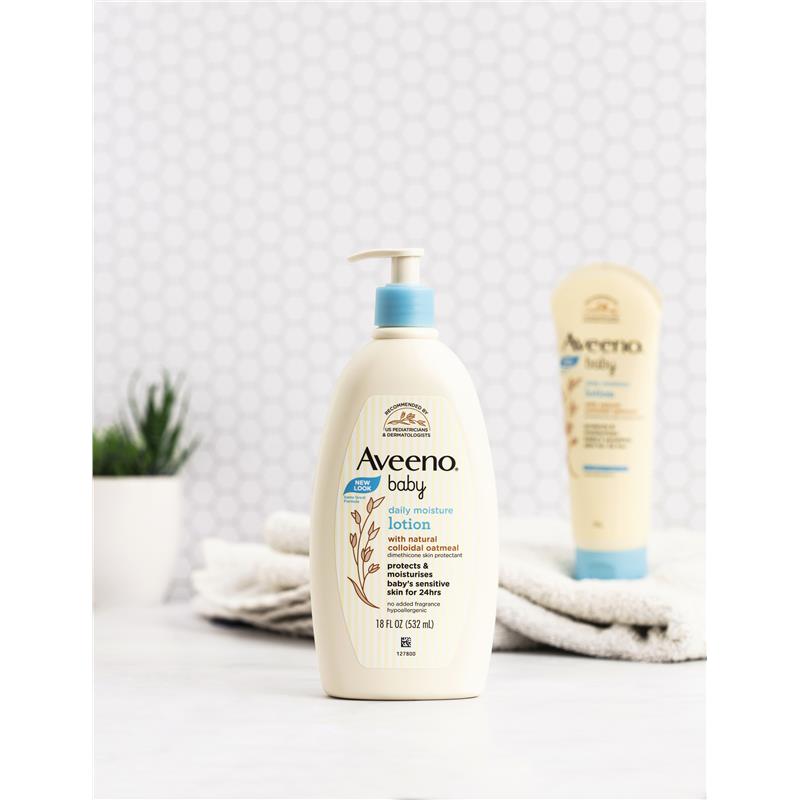 Sữa Dưỡng Ẩm Toàn Thân Hàng Ngày Cho Bé Với Chiết Xuất Yến Mạch, Không Mùi & An Toàn Cho Da Bé 532ml - Aveeno Baby Daily Moisturising Fragrance Free Lotion 532ml