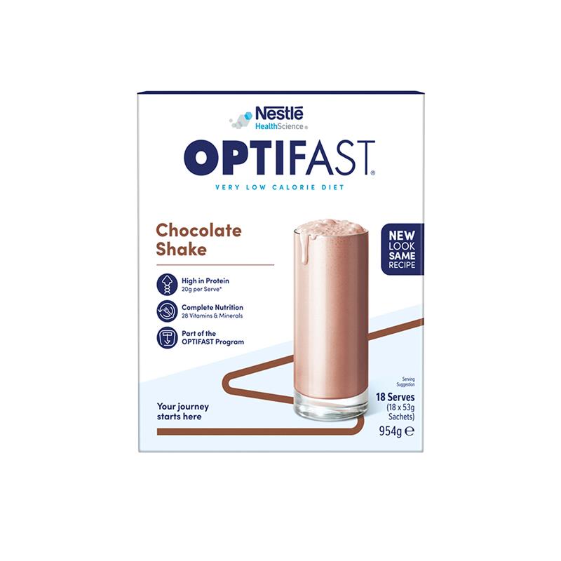 Optifast VLCD Shake Chocolate, Vanilla, Banana, Strawberry Ít Calo & Cung Cấp Chất Dinh Dưỡng Cần Thiết Để Giảm Cân An Toàn & Hiệu Quả - Optifast VLCD Shake Chocolate, Vanilla, Banana, Strawberry 18 x 53g
