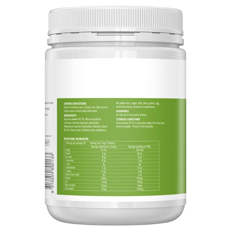 Healthy Care Super Spirulina 400 Viên - Viên Uống Healthy Care bổ sung Protein, Sắt, Beta Carotene Và Chống Oxy Hóa
