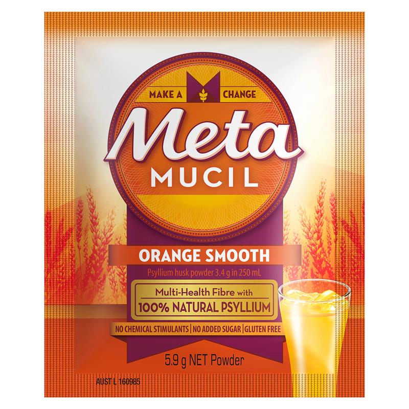 Metamucil Hỗ Trợ Bổ Sung Chất Xơ 30 Gói - Metamucil Smooth Orange 30 Dose