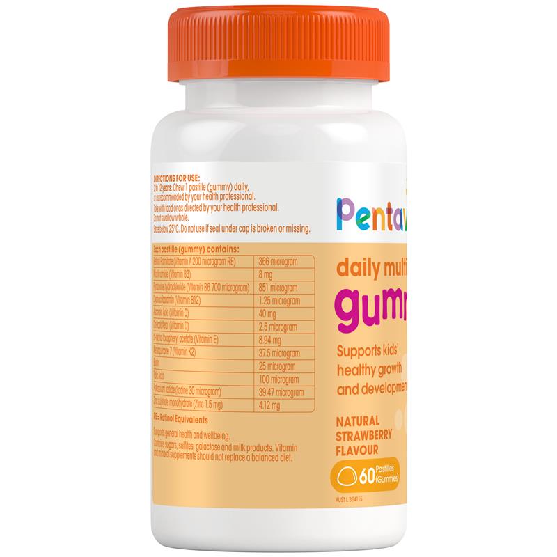 Pentavite Kẹo Dẻo Bổ Sung Vitamin Tổng Hợp Cho Bé Từ 2 Tuổi 60 Viên - Pentavite Daily Multivitamin Kids Gummies 60 Gummies