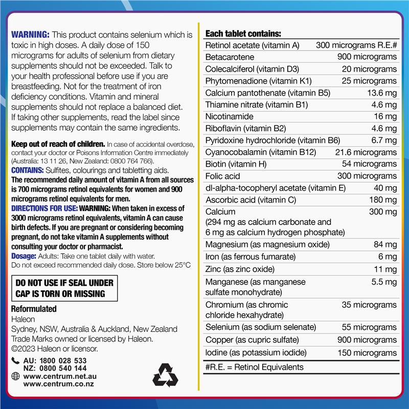 Centrum For Men - Vitamin Tổng Hợp cho Nam 90 viên