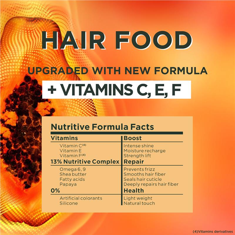 Kem Ủ Tóc Đa Công Dụng 3 Trong 1 & Thành Phần Tự Nhiên Garnier Fructis 390ml - Garnier Fructis Hair Food Watermelon/ Banana/ Papaya  3-in-1 Mask Treatment for Damaged Hair 390ml