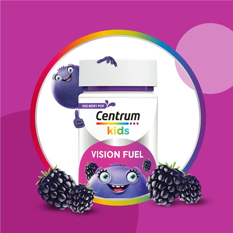 Viên Nhai Centrum Kids Hỗ Trợ Bổ Mắt Cho Bé 50 viên - Centrum Kids Vision Fuel 50 Chewable Tablets