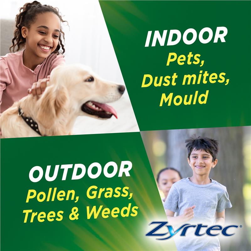 Zyrtec Kids Antihistamine Allergy & Hayfever Chewable Tablet Grape - Viên nhai giảm sốt và dị ứng vị nho 30 viên