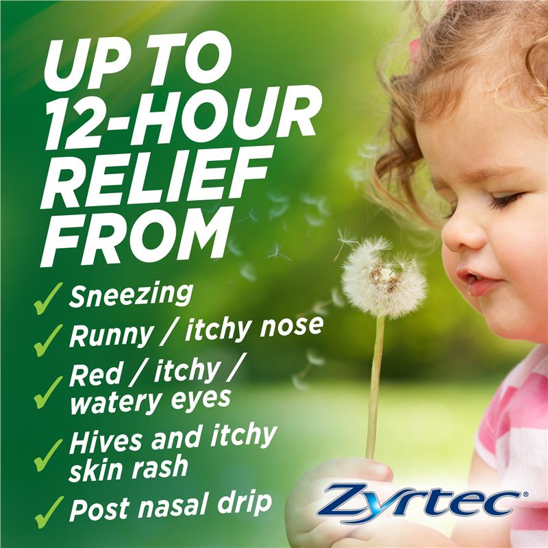 Zyrtec Kids Antihistamine Allergy & Hayfever Oral Liquid Banana - Siro giảm sốt và dị ứng vị chuổi 75ml
