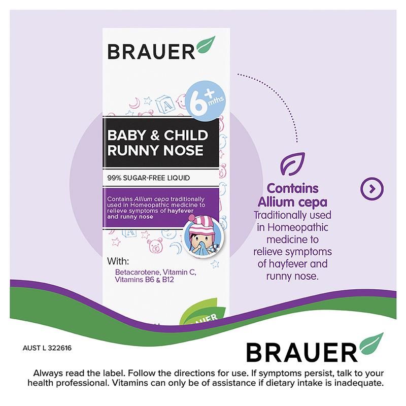 Siro Trị Sổ Mũi Cho Bé Brauer Baby & Child Runny Nose Relief 100ml