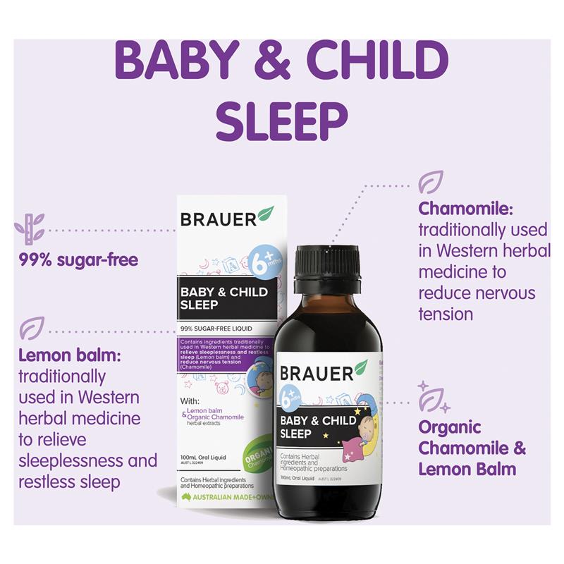 Siro Hỗ Trợ Giấc Ngủ Cho Bé Brauer Baby & Child Sleep 100ml