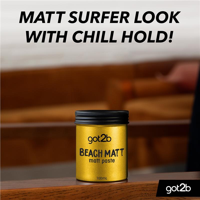 Got2b Sáp Vuốt Tóc Phong Cách Bãi Biển 100ml - Got2b Beach Matt Matt Paste 100ml - GIữ Nếp, Bảo Vệ Tóc Và Da Đầu