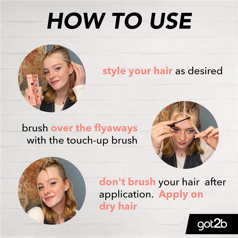 Got2b Cọ Che Phủ Tóc 16ml - Got2b Farewell Flyaways Touch Up Brush 16ml - Che Phủ Tóc Hói Làm Dài Mái