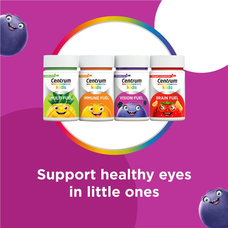 Viên Nhai Centrum Kids Hỗ Trợ Bổ Mắt Cho Bé 50 viên - Centrum Kids Vision Fuel 50 Chewable Tablets
