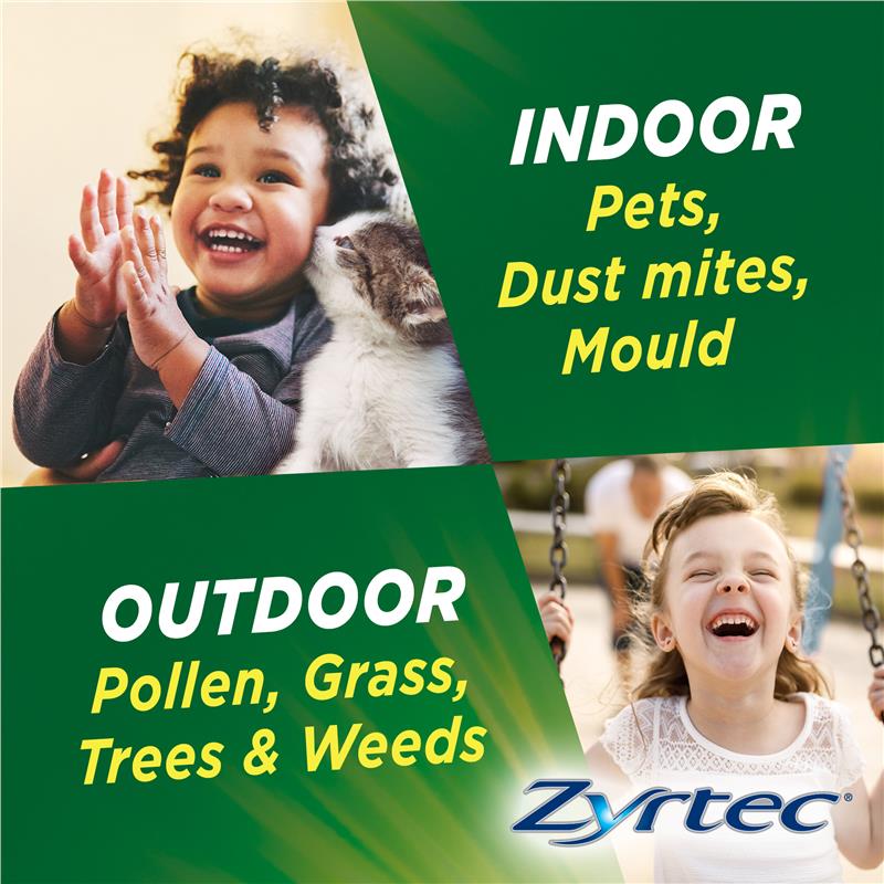 Zyrtec Kids Antihistamine Allergy & Hayfever Oral Liquid Grape - Siro giảm sốt và dị ứng vị nho 60ml