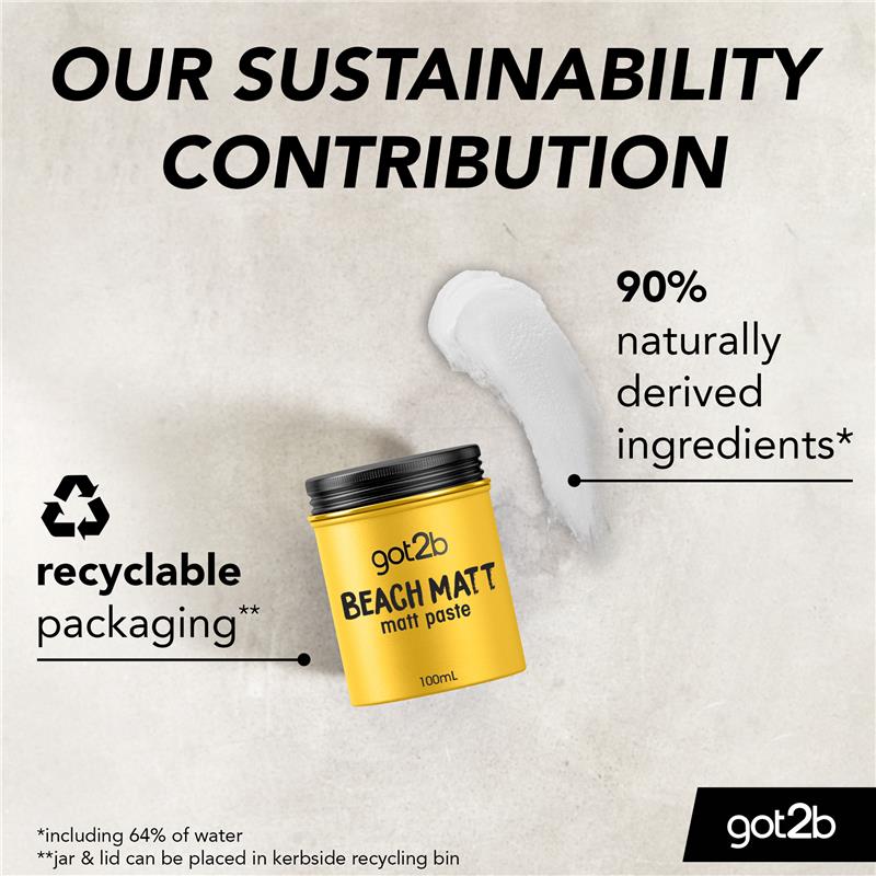 Got2b Sáp Vuốt Tóc Phong Cách Bãi Biển 100ml - Got2b Beach Matt Matt Paste 100ml - GIữ Nếp, Bảo Vệ Tóc Và Da Đầu