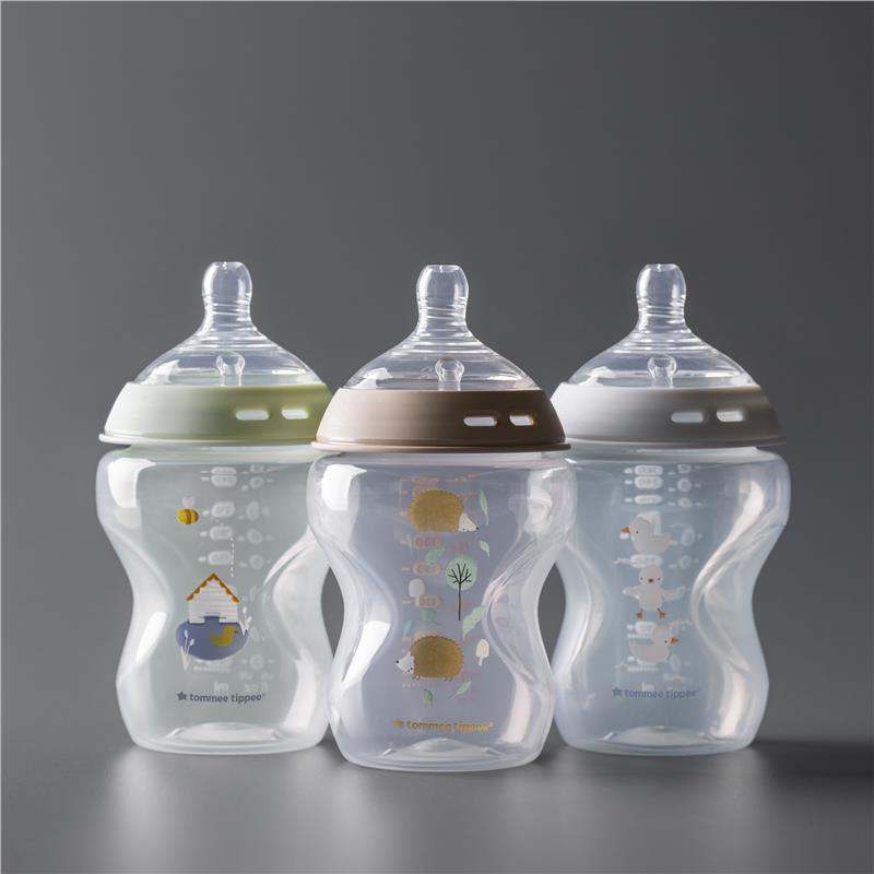 Bộ 3 Bình Sữa PP Ty Siêu Mềm Siêu Tự Nhiên Cho Bé 260ml - Tommee Tippee Natural Start 260ml PP Bottles Boy 3 Pack
