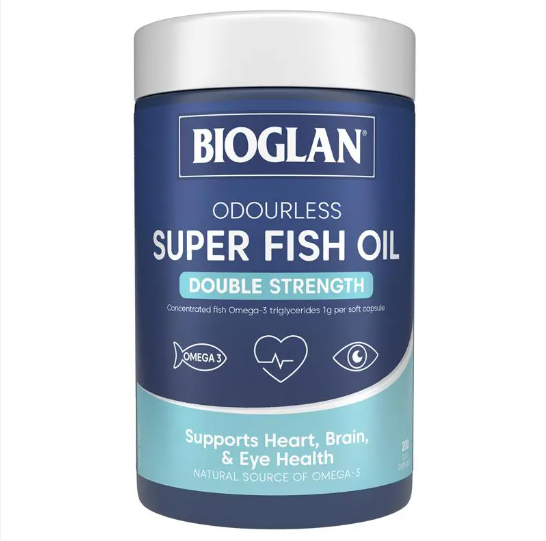 Dầu cá Bioglan Odourless Super Fish Oil Double Strength 200 viên