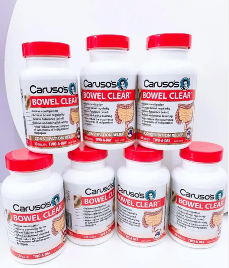 Viên uống thảo dược hỗ trợ các triệu chứng táo bón, khó tiêu, đầy hơi bụng và khí đường ruột dư thừa Carusos Natural Health Quick Cleanse Bowel Clear 30 Tablets