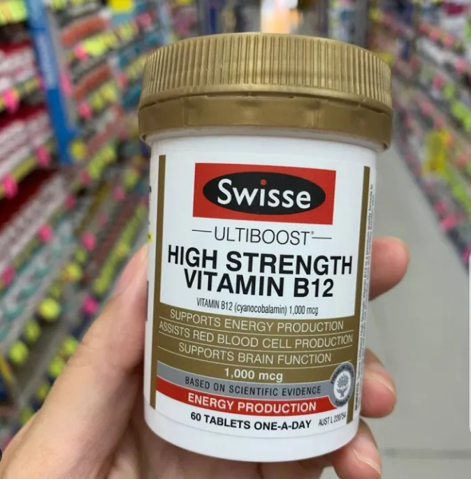 Viên uống bổ sung vitamin B12 - swisse ultiboost hs vitamin B12 60 Viên