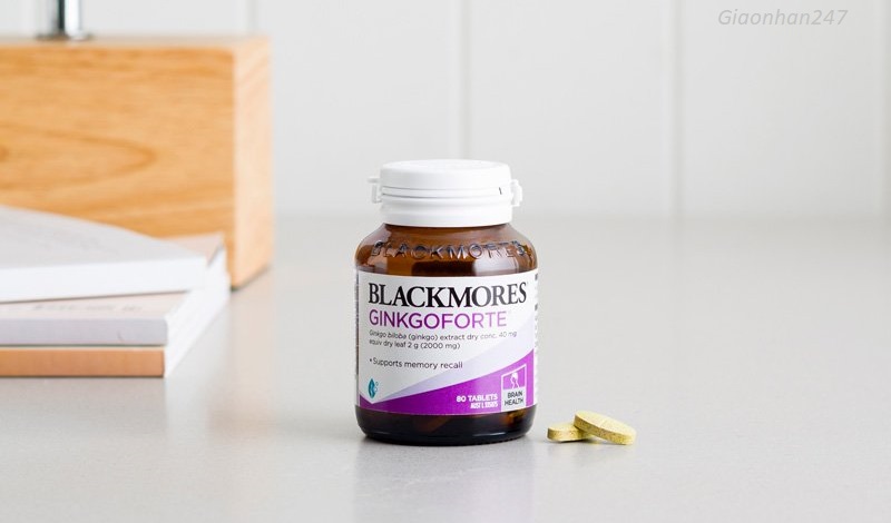 Viên uống bổ não, tăng cường trí nhớ Blackmores Ginkgo Forte 80 Tablets