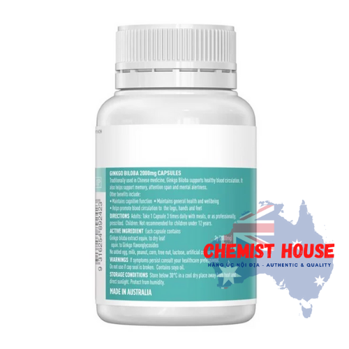 Healthy Care Ginkgo Biloba 2000mg - Viên uống bổ não 100 viên