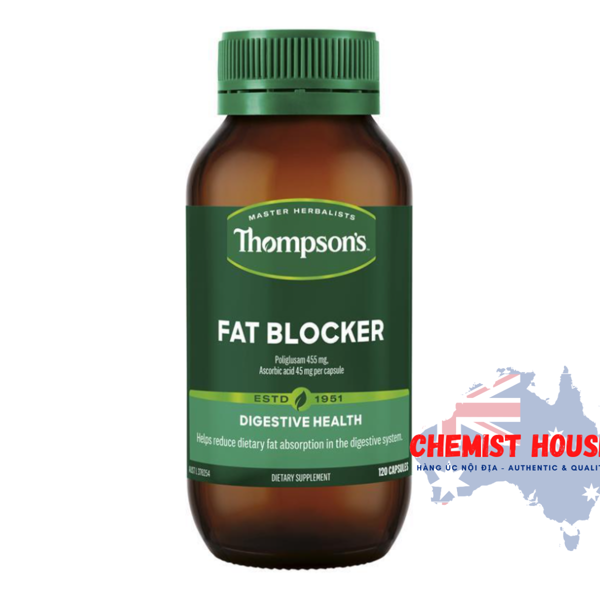 Viên uống thải độc mỡ -  Thompson’s Fat Blocker 120 Capsules