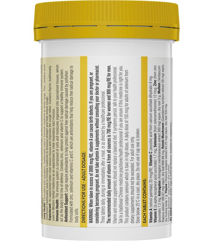 Viên Uống Bổ Phổi Thải Độc Phổi Úc - Swisse Lung Health Support 90 VIÊN