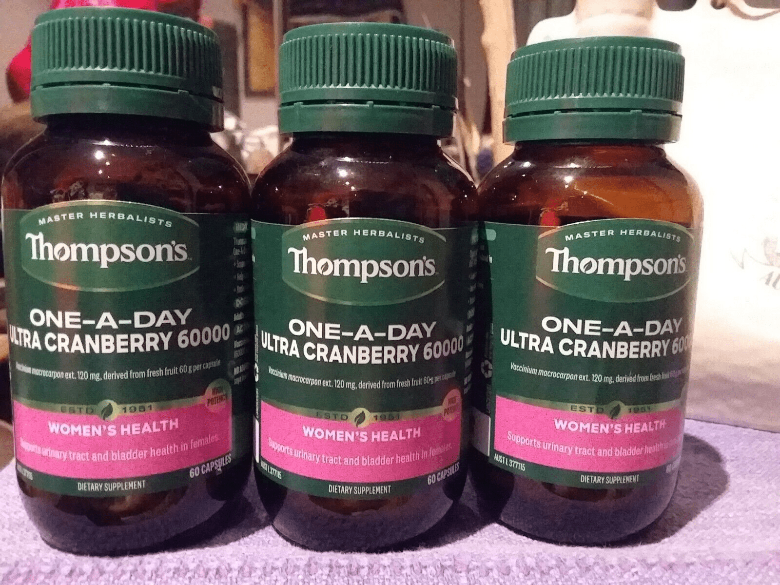 Viên Uống Hỗ Trợ Đường Tiết Niệu - Thompson's One-A-Day Ultra Cranberry 60000 60 Capsules