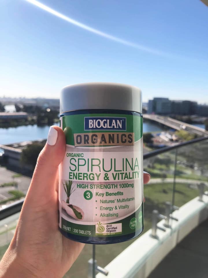 VIÊN TẢO XOẮN HỮU CƠ BIOGLAN SUPERFOODS SPIRULINA 1000MG 200 TABLETS