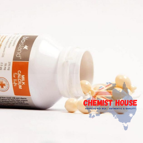 Bio Island Milk Calcium - Viên uống bổ sung canxi cho bé 90 viên