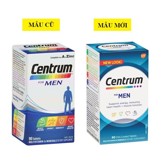 Centrum For Men - Vitamin Tổng Hợp cho Nam 90 viên