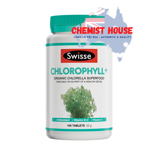 Swisse Chlorophyll+ - Viên Uống Diệp Lục Chiết Xuất Tảo Biển 100 viên