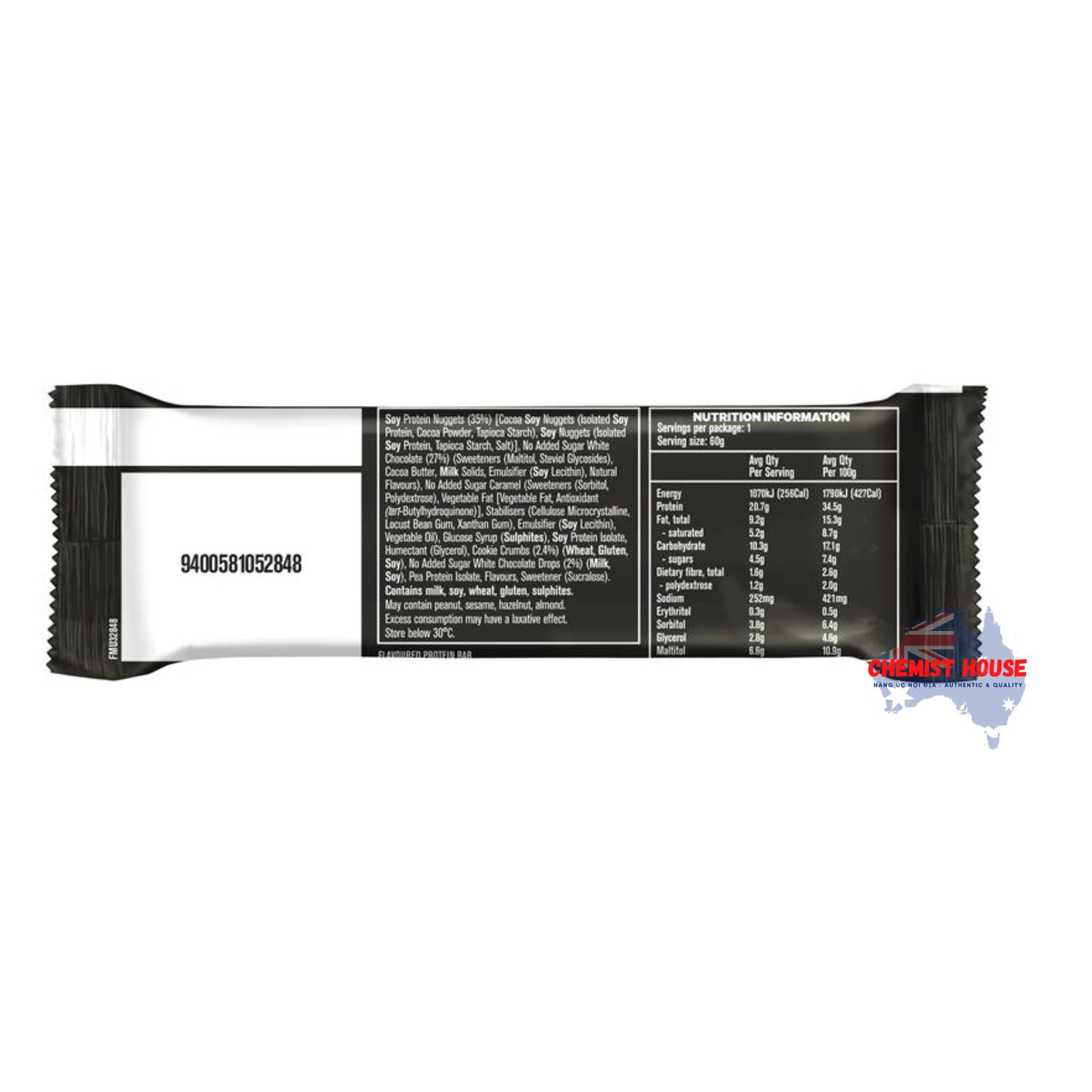 Thanh Sô Cô La Protein Giòn Musashi 60g - Musashi Protein Crisp White Choc Cookies & Cream/ Peanut/ Brownie/Mint 60g