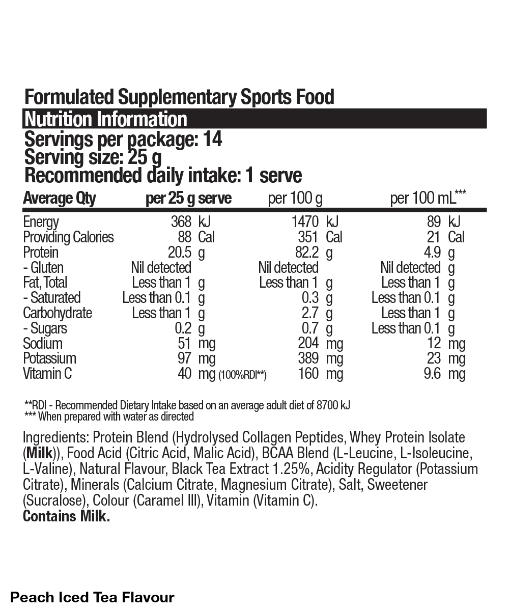 Nước Protein Collagen BSc Dâu Tây Chanh/ Đào 350g - BSc Collagen Protein Water Strawberry Lime/Peach Ice Tea 350g