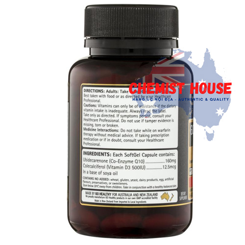 GO Healthy CoQ10 160mg - Viên uống hỗ trợ tim mạch 100 viên